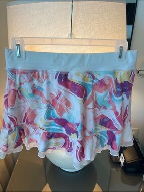 Women’s White Multicolor Ruffle Skirt sofibella